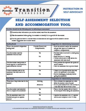 Self-Assessment Tools