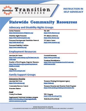 Statewide Community Resources